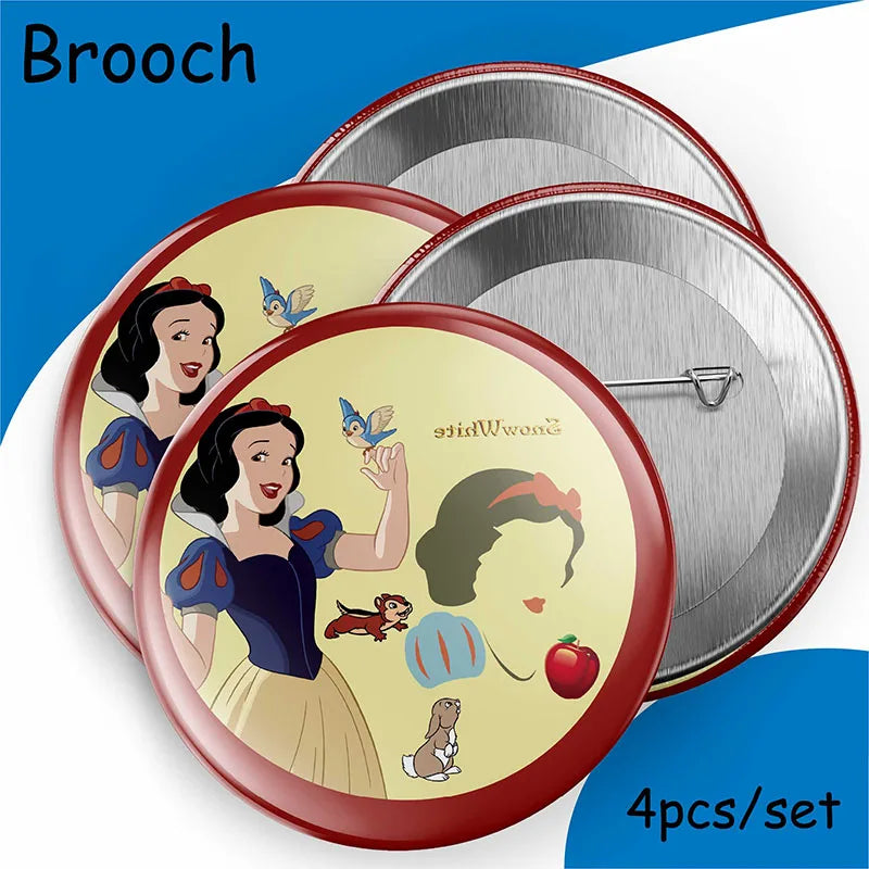 Snow White Birthday Party Set Cup Plate Napkins Tablecloth Cake Topper Balloons Disposable Tableware Baby Shower Supplies