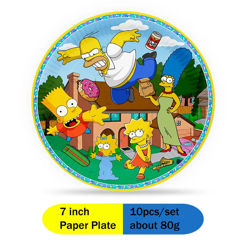 Birthday Party Decorations Disposable Tableware Set Paper Plate Banner Tablecloth Balloon Kids Adult Party Supplies