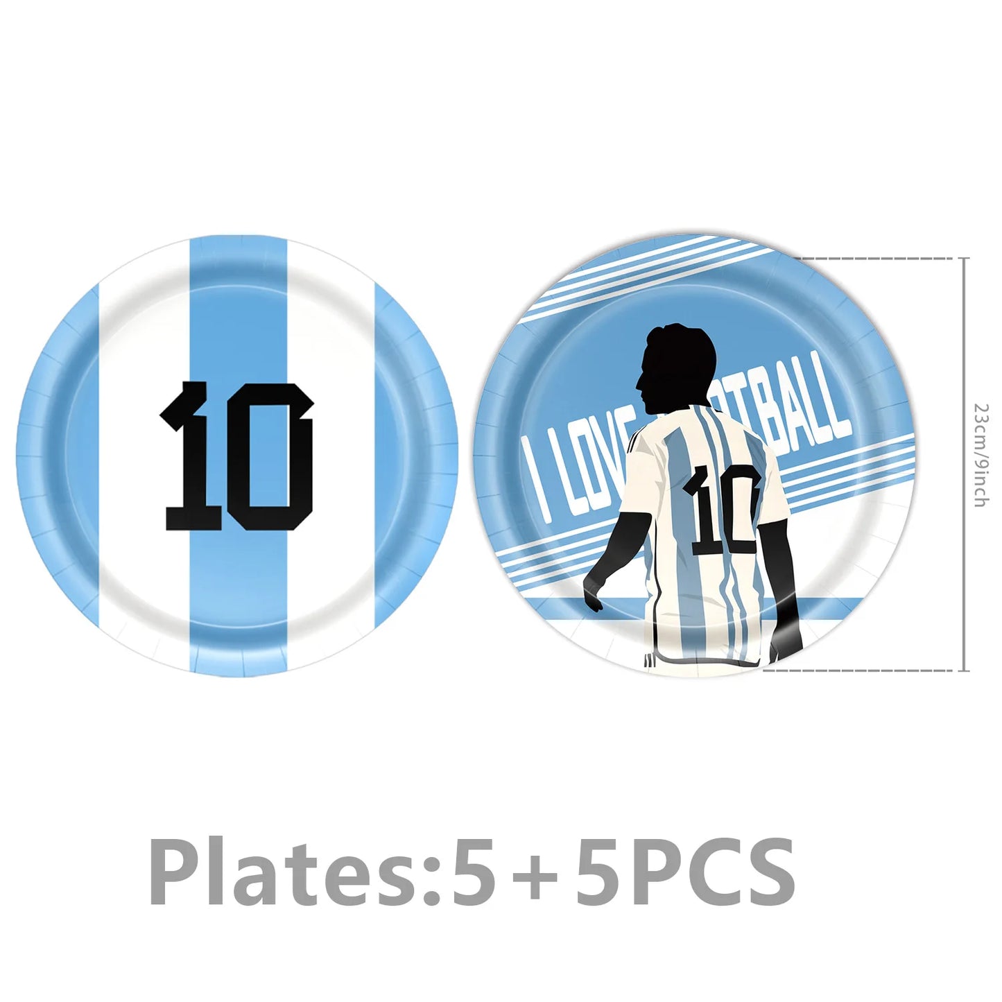 Soccer Party Supplies Superstar Messi Football Birthday Party Decoration Disposable Tableware Tablecloth Plates Cup Backdrop