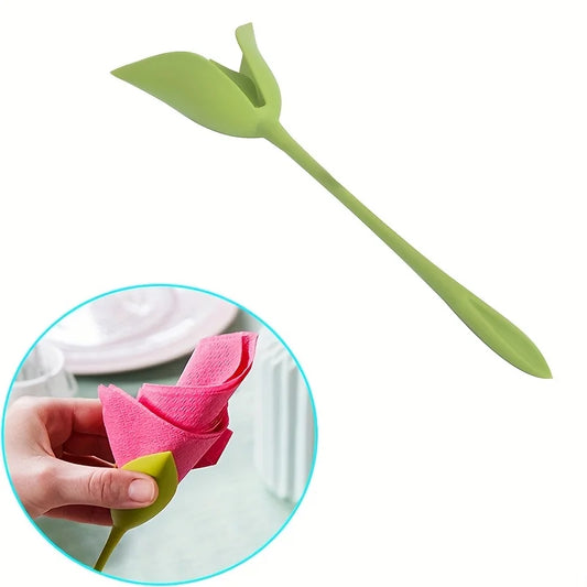 10 Elegant Floral Napkin Holders-Suitable for Weddings,Parties,Daily Table Centerpieces Decorations-Fashionable Napkin Holders