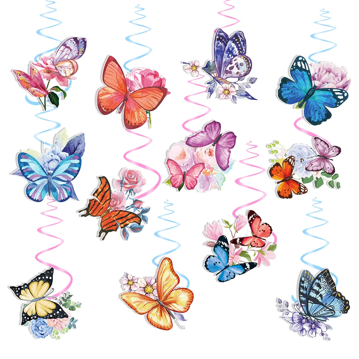 Butterfly Party Tableware Set  Butterfly Pattern Paper Plate Napkin Cup Disposable Tablecloth for Baby Shower Birthday Supplies