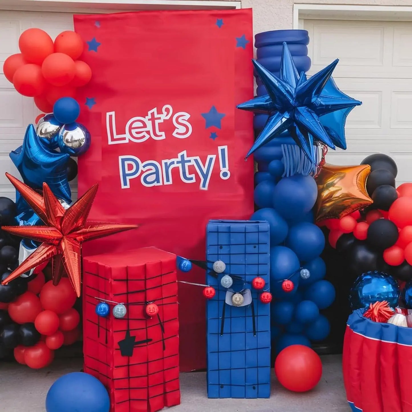108Pcs Black Red Blue Balloons Arch Kit,for Student School Wedding Birthday Party Baby Showers Anniversary Christmas Decoration