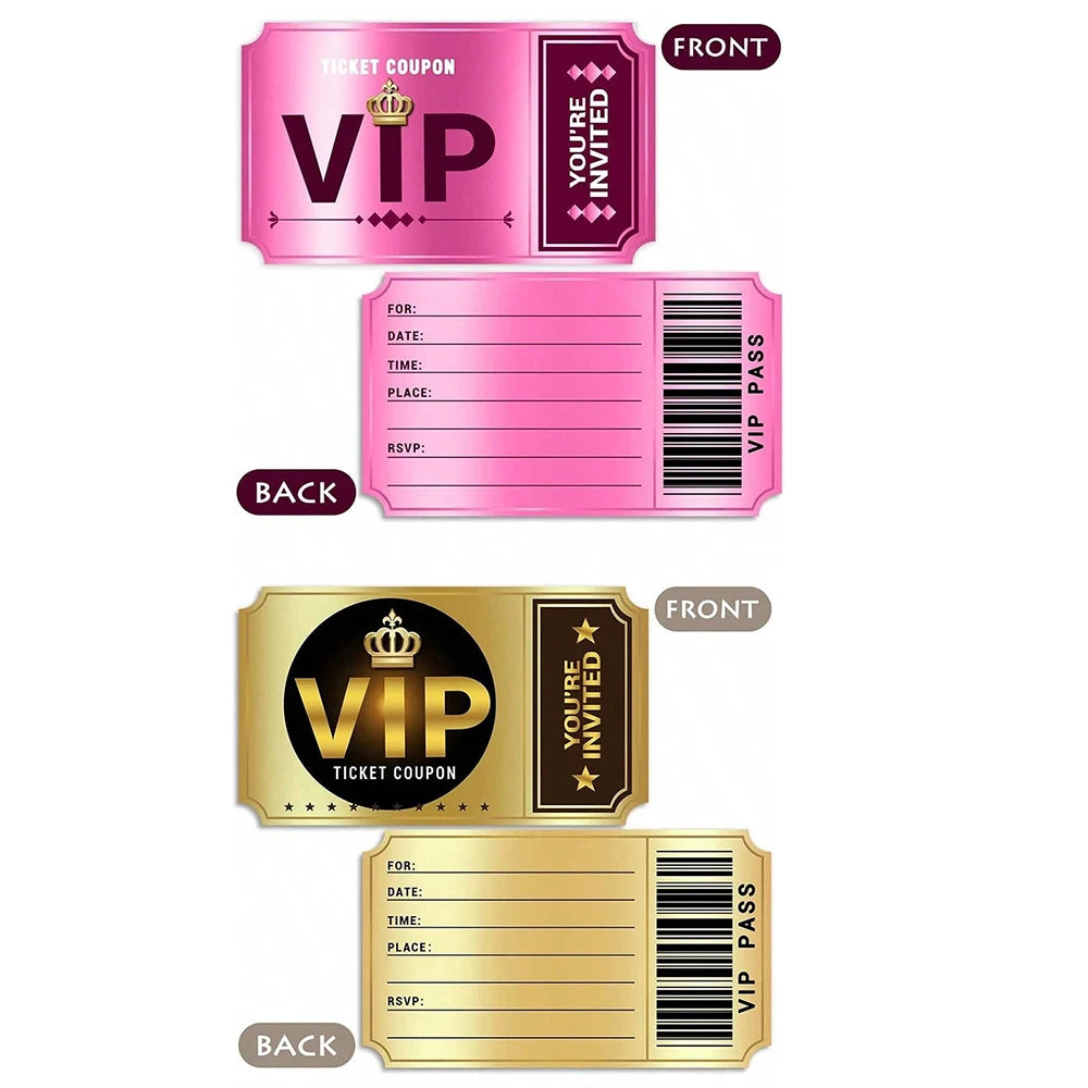 2/12/24Pcs Party Invitations Cards With Envelopes Theme Party Birthday Celebration Movie VIP Party Invitations