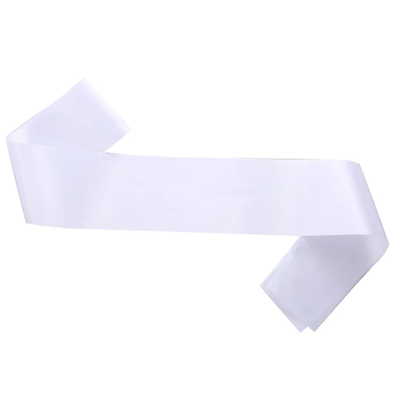 1 Piece Blank Satin Sash Plain Sash Party Event Diy Your Own Sash Wedding Bachelorette Party Bridal Shower Birthday Party Favors