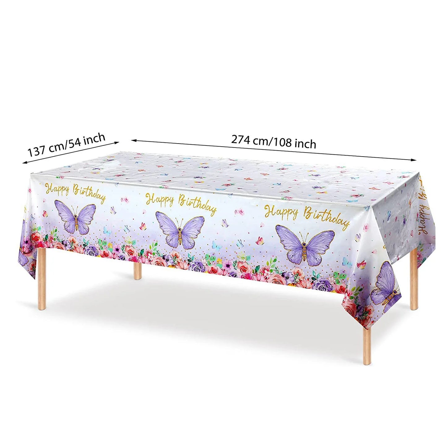 Butterfly Party Tableware Set  Butterfly Pattern Paper Plate Napkin Cup Disposable Tablecloth for Baby Shower Birthday Supplies