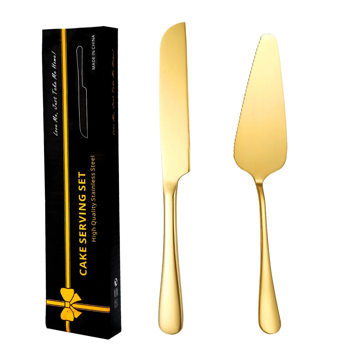 2Pcs Stainless Steel Cake Cutting Knife Shovel Cutlery Set Cake Pizza Dessert Spatula Tableware Wedding Birthday Party Supplies