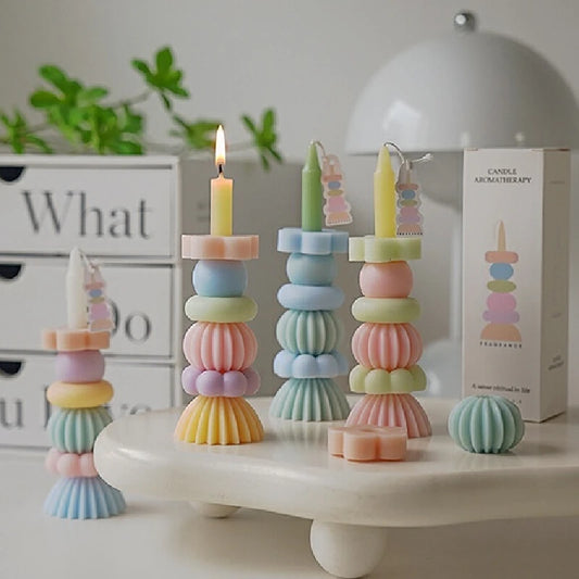 Cute Colored Cylindrical Shaped Aromatherapy Candles Party Simulation Decoration Ornaments Candles Christmas Birthday Gifts