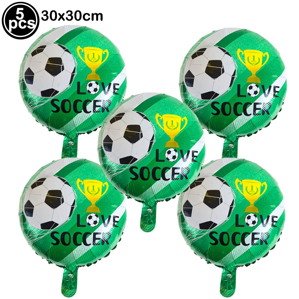 Soccer Theme Disposable Tableware Set Paper Plates Cups Napkins Tablecloth Boys Sports Football Birthday Party Decor Supplies