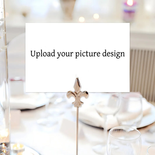 50pcs Custom Image Cards For Wedding Invitation,Reception Message Cards,Thank You Menu Table Cards,Events Celebration Decoration