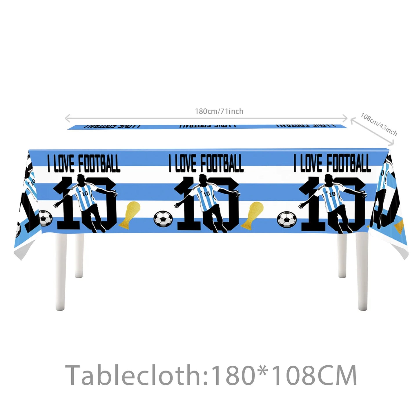Soccer Party Supplies Superstar Messi Football Birthday Party Decoration Disposable Tableware Tablecloth Plates Cup Backdrop