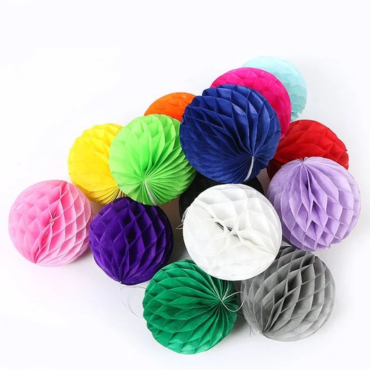 1pc10/15/20/25/30cm Decorative Paper Honeycomb Ball Pastel Flower Wedding Kid Birthday Party Decoration Baby Shower Supplies