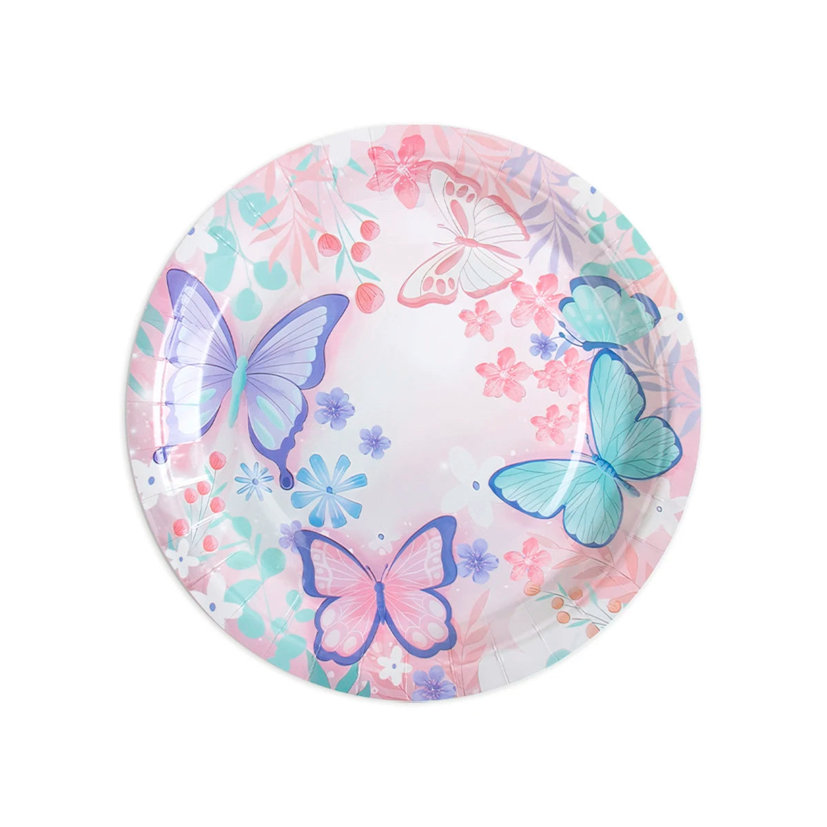 Butterfly Party Tableware Set  Butterfly Pattern Paper Plate Napkin Cup Disposable Tablecloth for Baby Shower Birthday Supplies