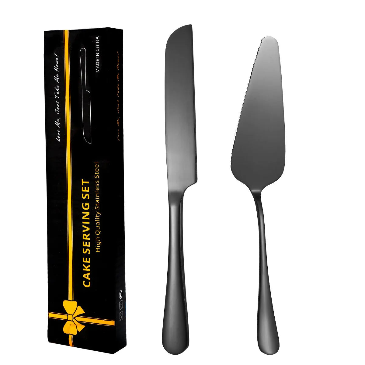 2Pcs Stainless Steel Cake Cutting Knife Shovel Cutlery Set Cake Pizza Dessert Spatula Tableware Wedding Birthday Party Supplies