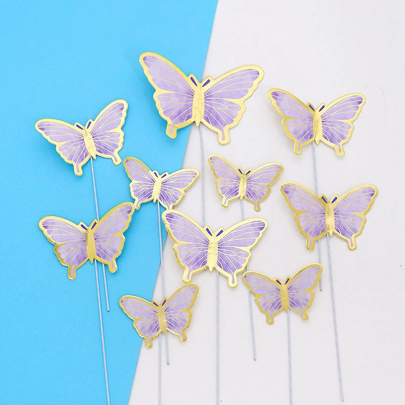 Butterfly Party Tableware Set  Butterfly Pattern Paper Plate Napkin Cup Disposable Tablecloth for Baby Shower Birthday Supplies